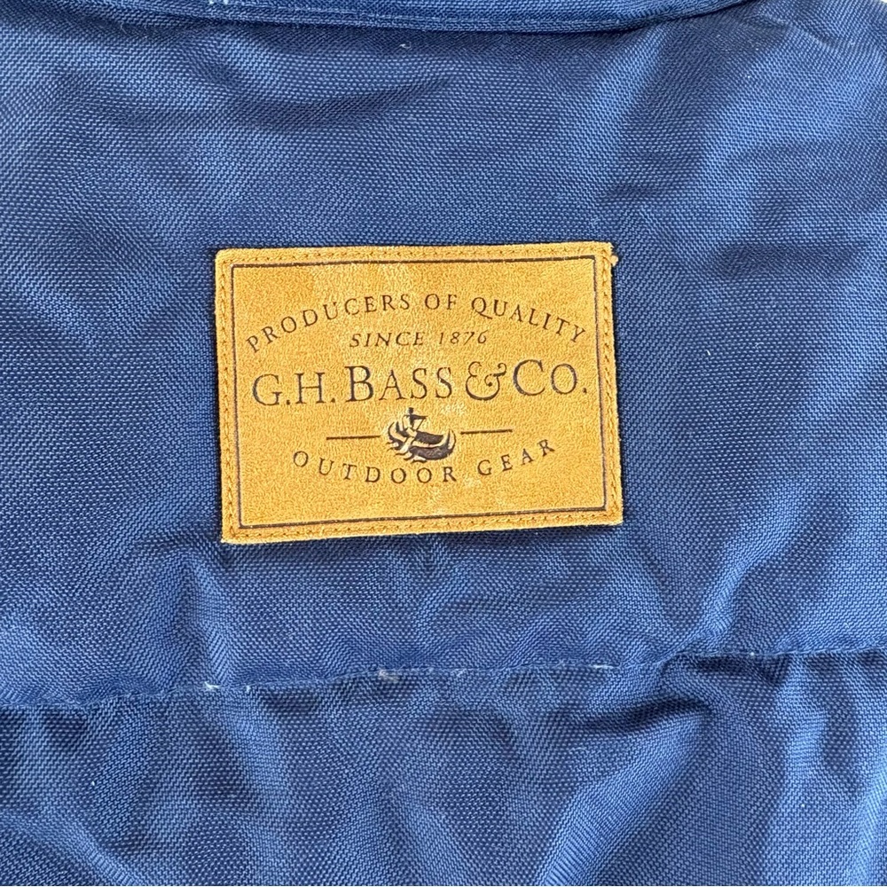 G.H Bass & Co Green Blue Reversible Puffer Vest Medium Pockets Zipper Medium - Picture 12 of 12